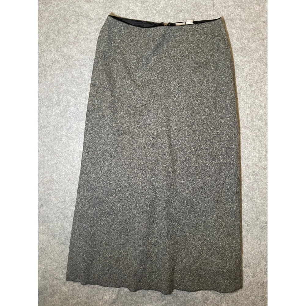 Old Navy Collection Gray Tweed Wool Blend Maxi Skirt Size 12 Lined A-Line